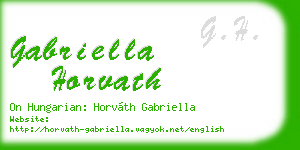gabriella horvath business card