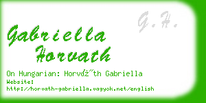 gabriella horvath business card